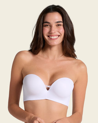 Sujetador wow de triple relleno ideal como sin tirantes#color_000-blanco
