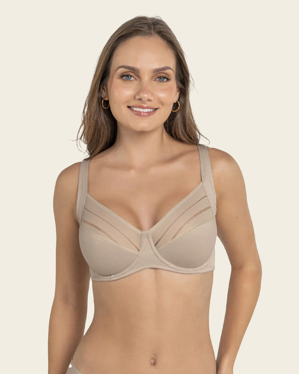 Sujetador de buen cubrimiento ideal para pecho pesado natural support