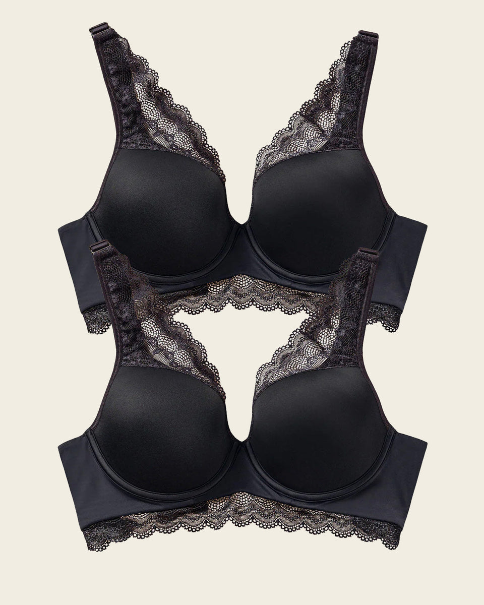 Paquete x 2 sujetadores de buen cubrimiento: Deep Coverage Bra