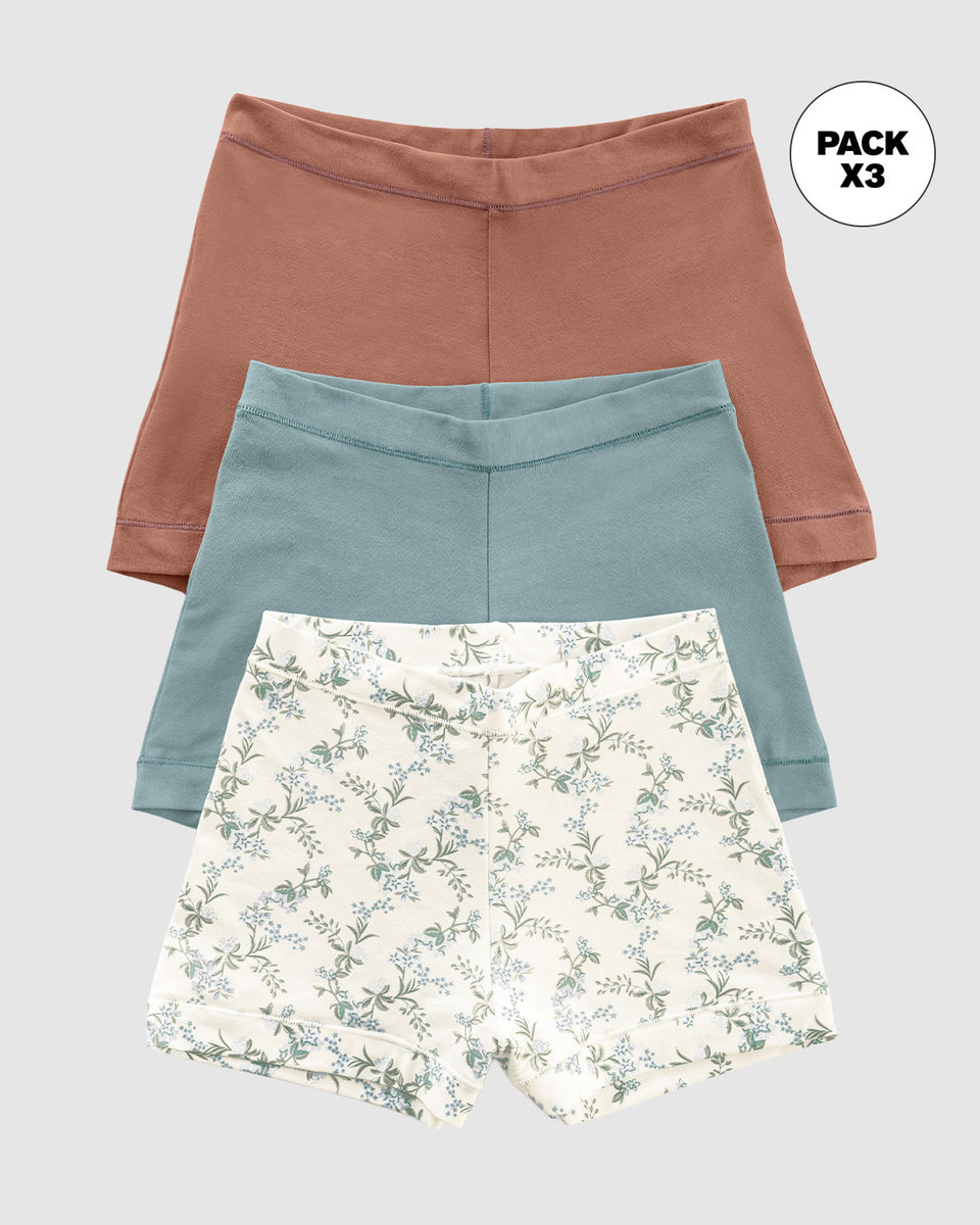 Paquete x 3 bóxers con algodón de excelente cubrimiento