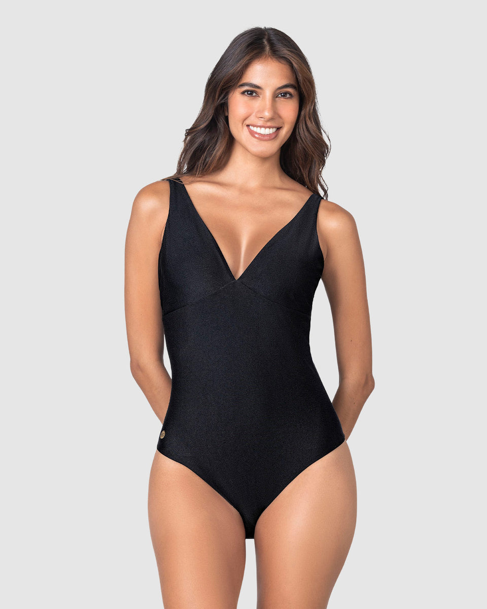 Bañador entero escote profundo