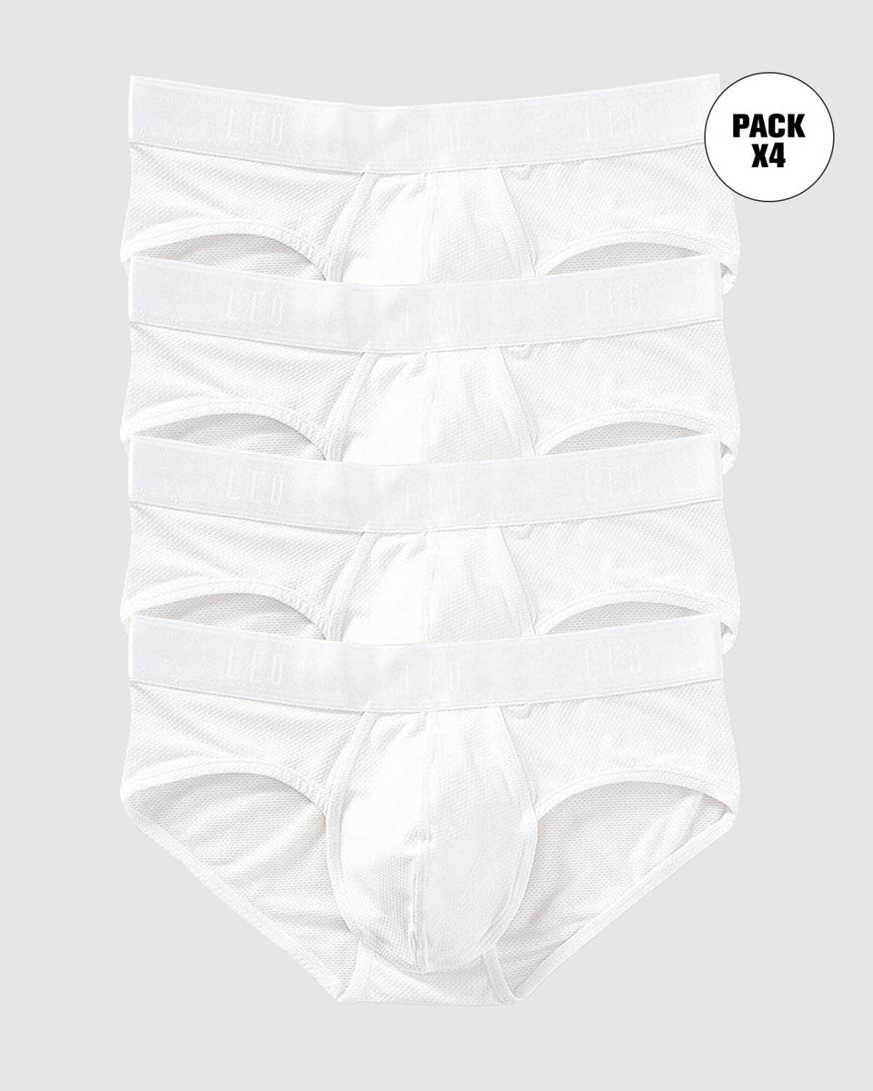 Paquete x 4 bóxers brief de alta transpiración en microfibra ideales para uso diario