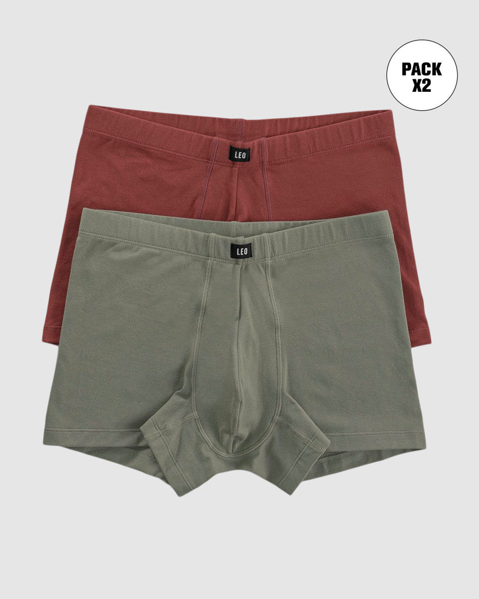 Paquete x 2 bóxers cortos en algodón