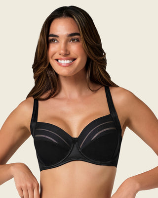 Sujetador de buen cubrimiento ideal para pecho pesado natural support#color_700-negro