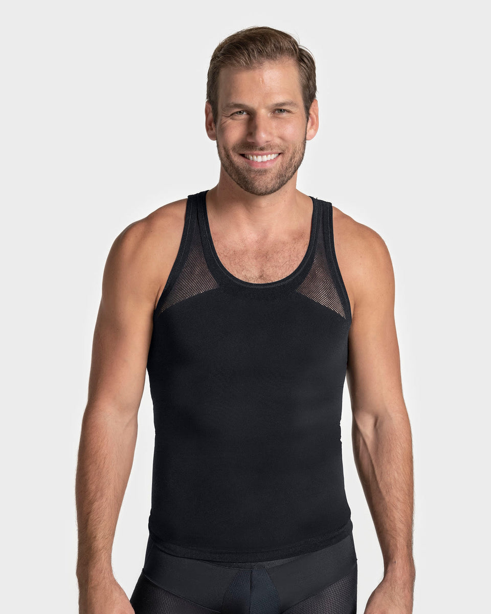 Camiseta ajustada para hombre de compresión suave en microfibra