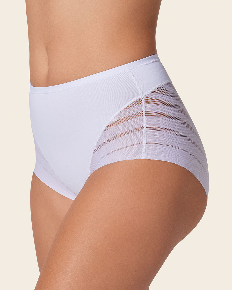 Braga faja clásica con control moderado de abdomen y bandas en tul