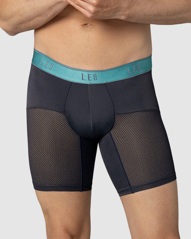 Bóxer medio de secado rápido con mallas transpirables en microfibra#color_779-gris-oscuro