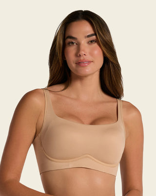 Sujetador sin aro ultracomodo de alto soporte y cubrimiento everyday bra#color_801-habano-medio