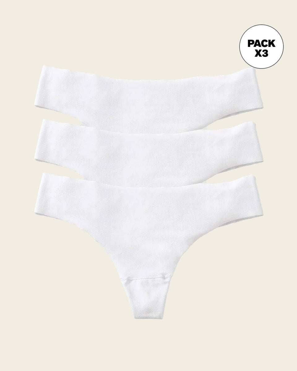 Braga tanga invisible ultraplana sin elásticos y de pocas costuras