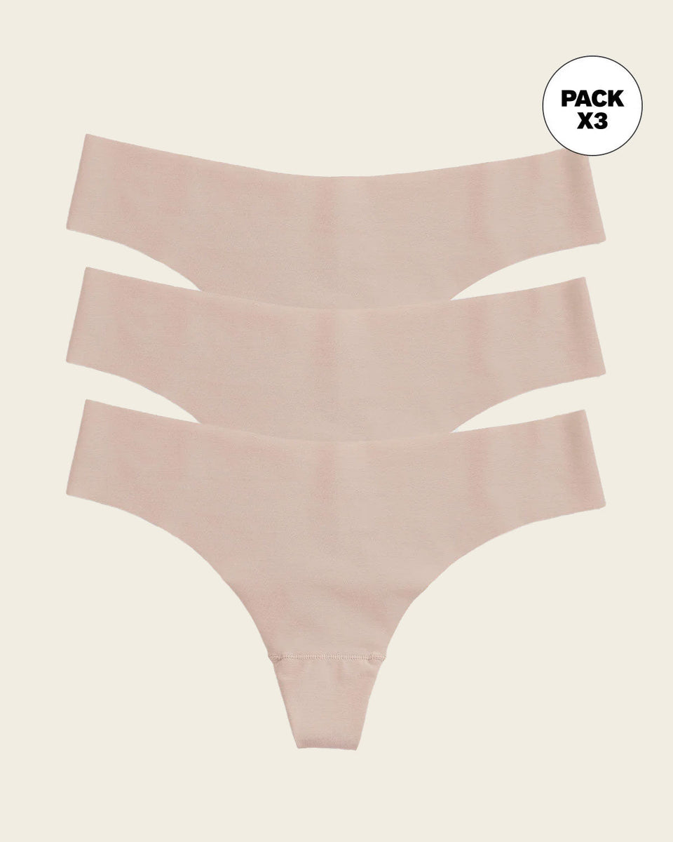 Braga tanga invisible ultraplana sin elásticos y de pocas costuras