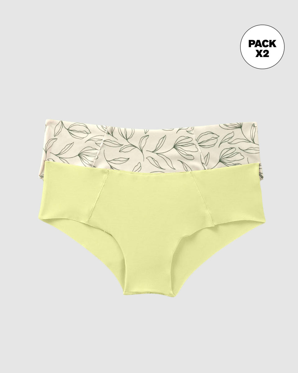 Paquete x 2 culottes invisibles ultracómodos de tiro bajo