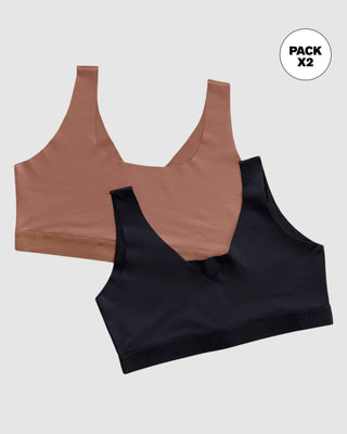 Paquete x 2 tops invisibles doble escote#color_s03-habano-medio-negro